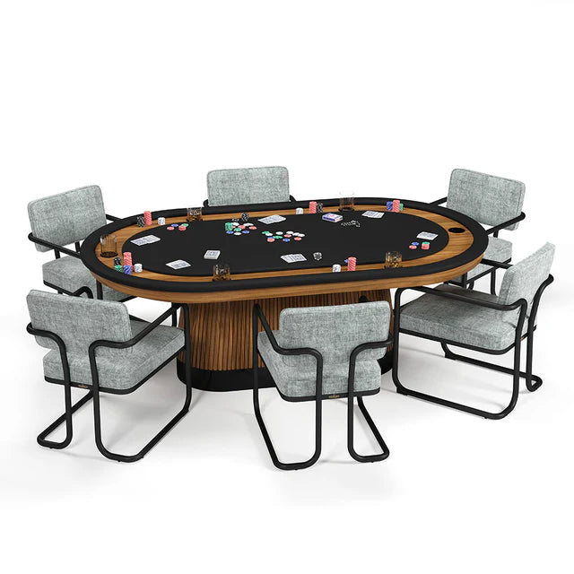 Prohibition Texas Hold'em Poker Table Walnut