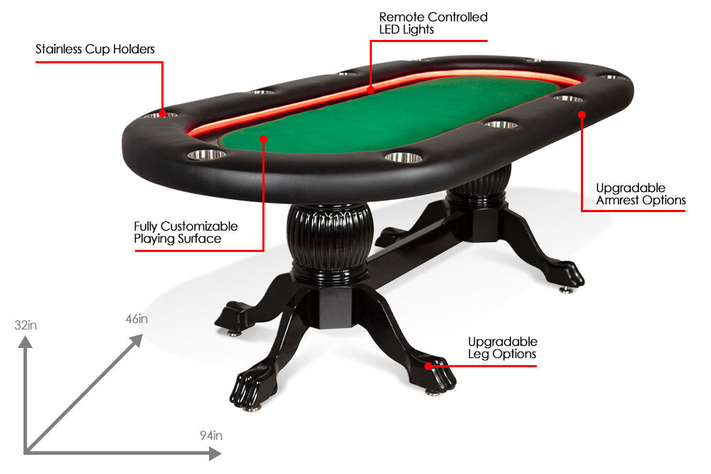 Elite Alpha (LED) Poker Table