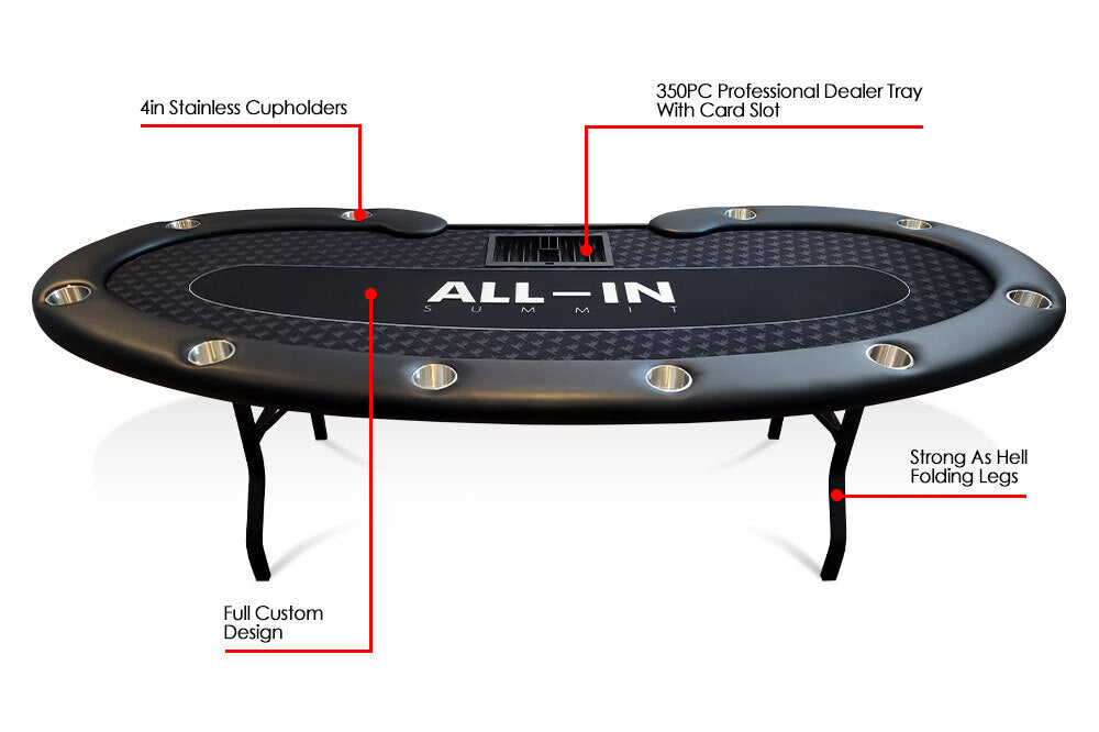 PRESTIGE FOLDING LEG POKER TABLE